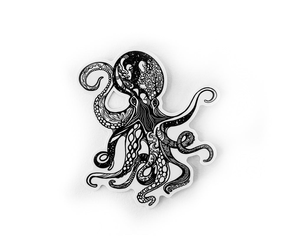 Poseidon the Octopus Sticker 4" sticker
