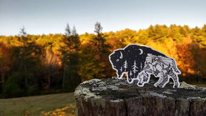 Night and Day Bison Buffalo stickers