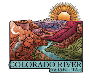 Custom art for Moab Gear Trader CO river