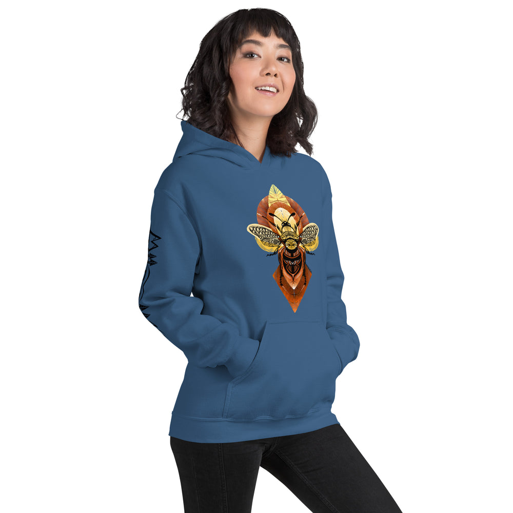 Geometric Honeybee Unisex Hoodie