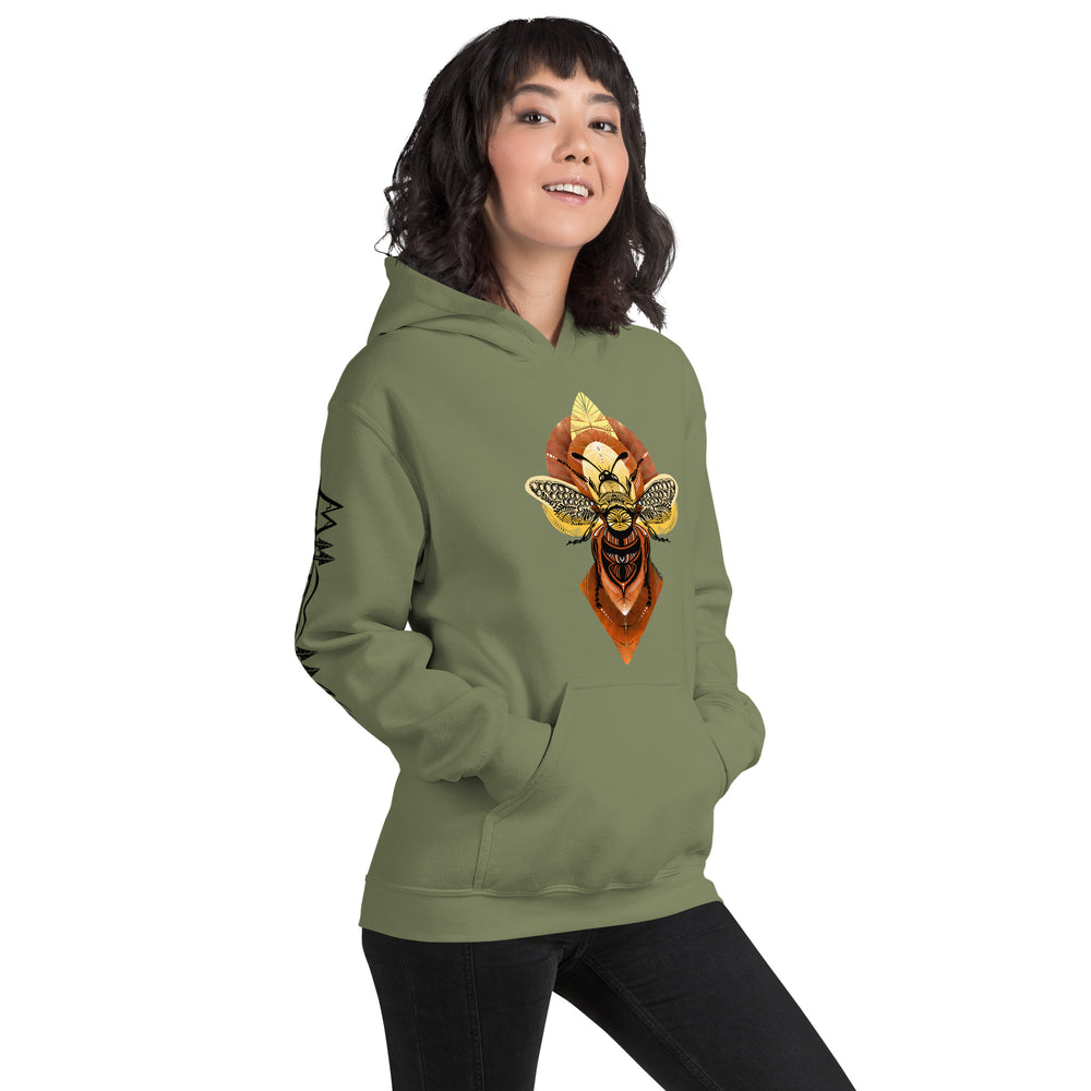 Geometric Honeybee Unisex Hoodie