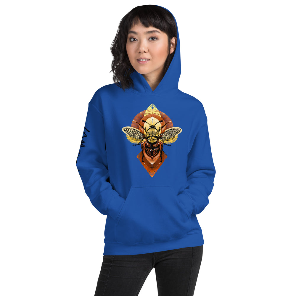 Geometric Honeybee Unisex Hoodie