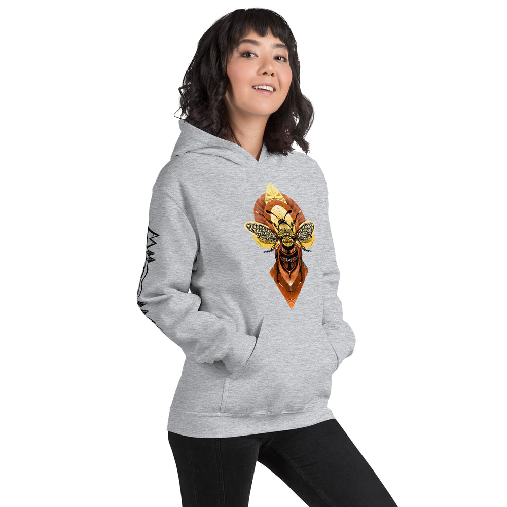 Geometric Honeybee Unisex Hoodie