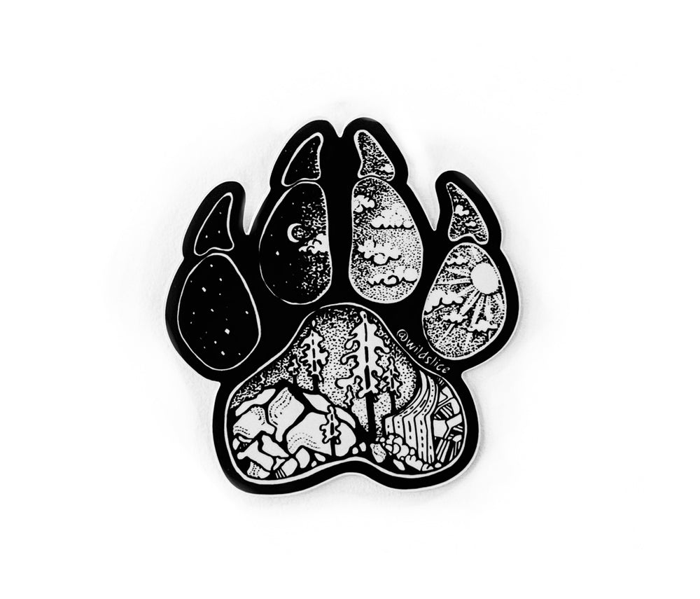 
            
                Load image into Gallery viewer, Paw Print Hiking Dog Sticker
            
        