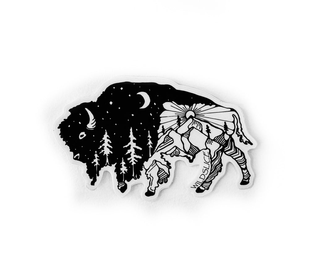
            
                Load image into Gallery viewer, Night and Day Bison Buffalo stickers
            
        