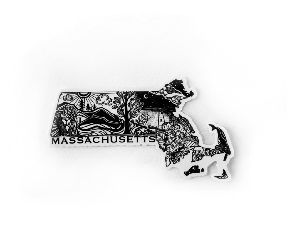 Massachusetts state 4” sticker – WildSlice