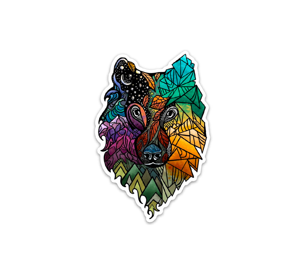 Colorized Wolf Prism 4” stickers