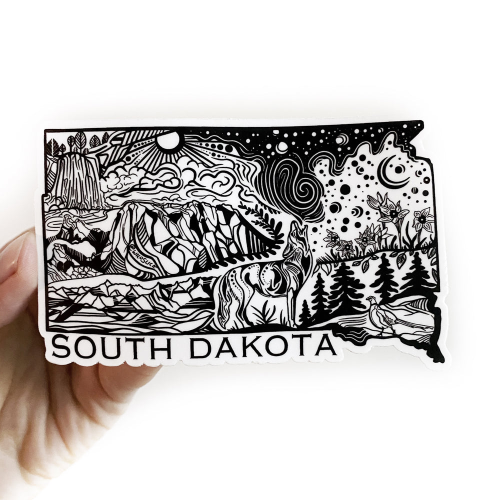 South Dakota USA State 4” vinyl sticker