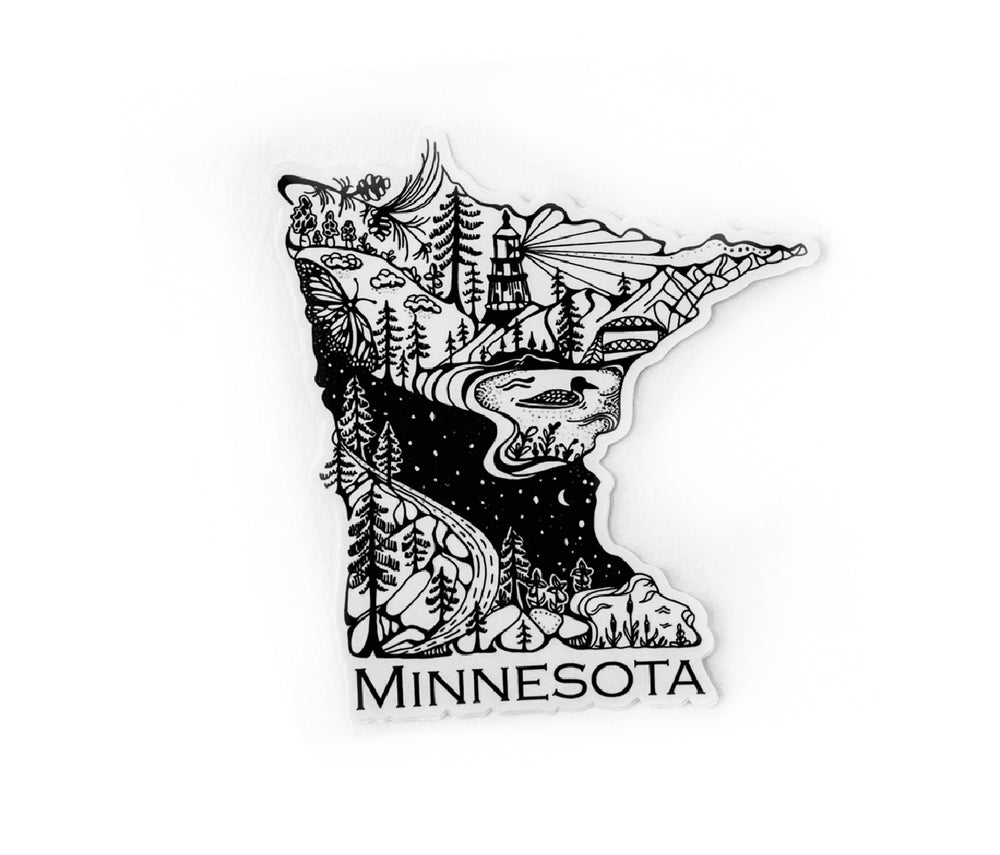 
            
                Load image into Gallery viewer, Minnesota State 4&amp;quot; sticker
            
        