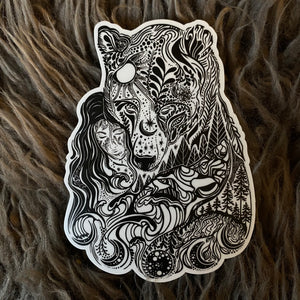 Woman & Bear sticker 4” Limited Release