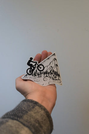 Mountain Biking  Sticker  4"