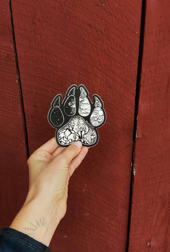 
            
                Load image into Gallery viewer, Paw Print Hiking Dog Sticker
            
        
