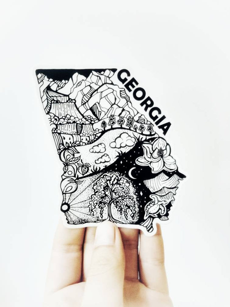 
            
                Load image into Gallery viewer, Georgia State  4&amp;quot; sticker
            
        