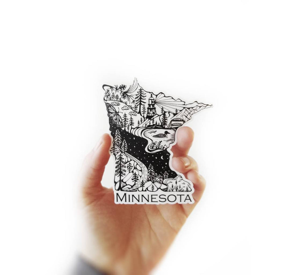 
            
                Load image into Gallery viewer, Minnesota State 4&amp;quot; sticker
            
        