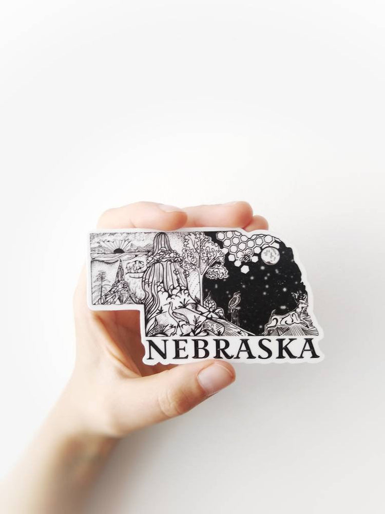 
            
                Load image into Gallery viewer, NEBRASKA State  4&amp;quot; sticker
            
        