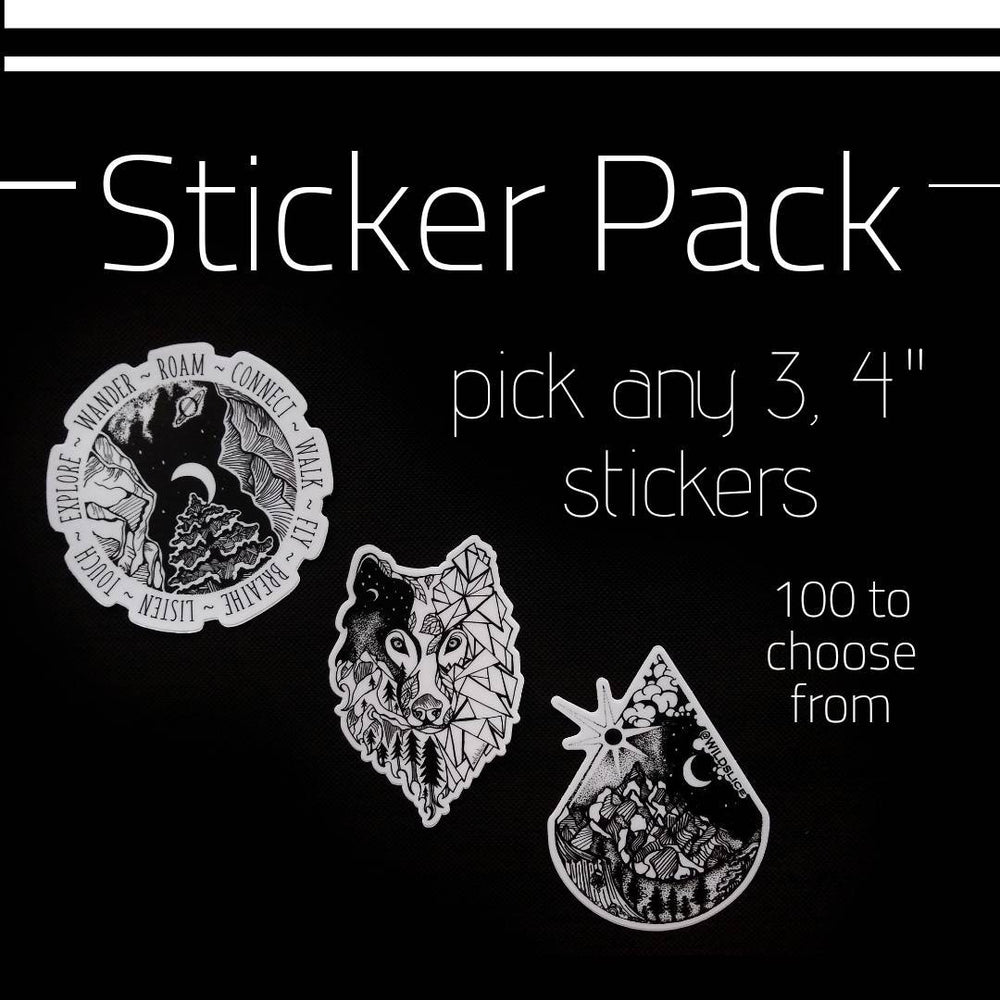 Discount Sticker Pack! Pick any 3, 4inch stickers!