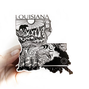 Louisiana 4” state sticker decal bumper sticker