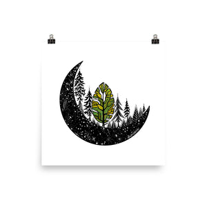 Forest Moon print Poster