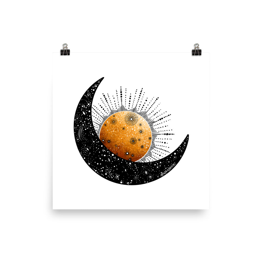Sun and Moon Poster Print