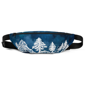 Mountains and Forest at Night Fanny Pack