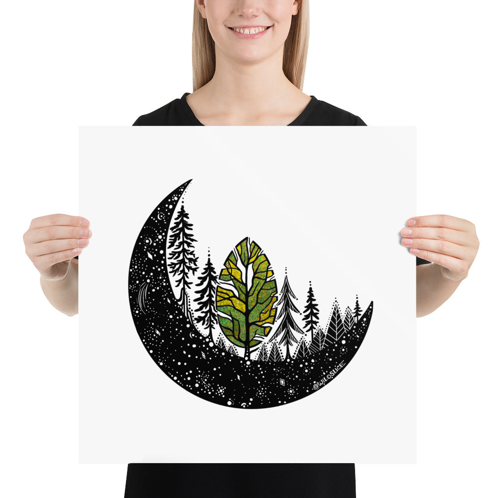 Forest Moon print Poster